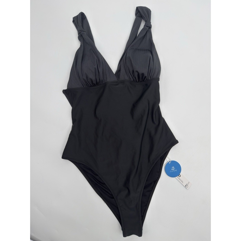 Cupshe One‎ Piece Bathing Suit Size Medium Black NEW